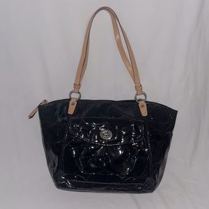 Patent Leather Coach Tote